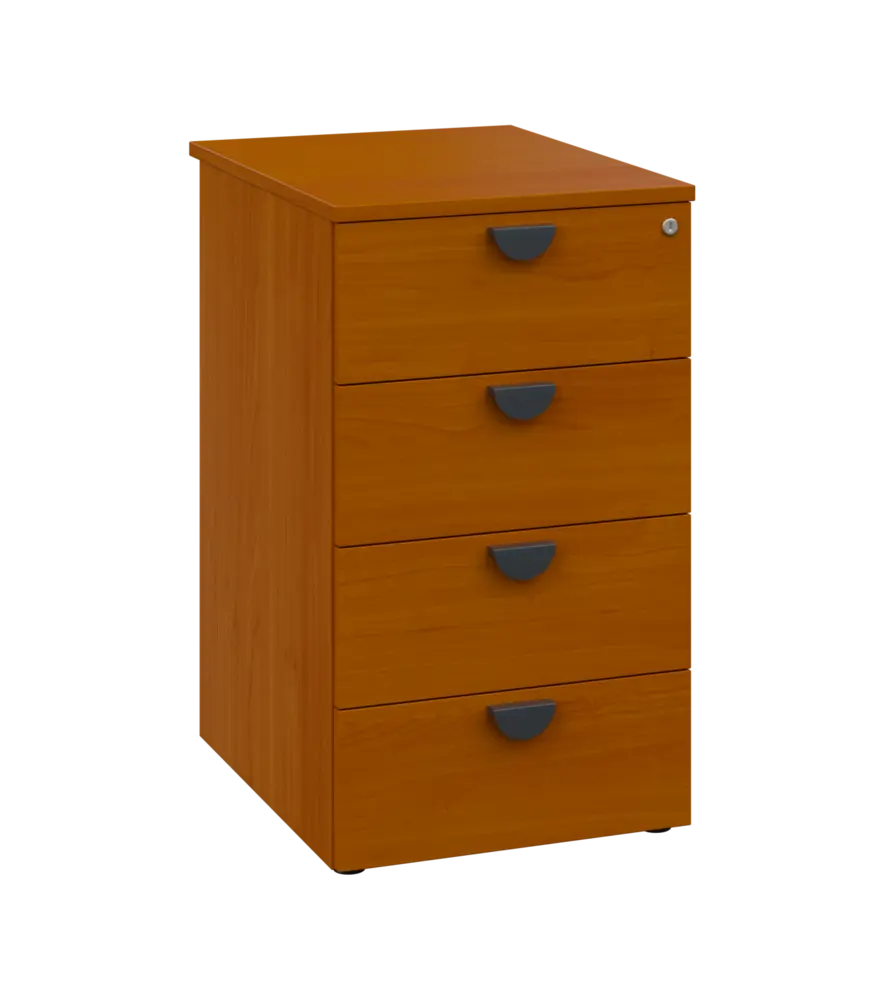 TKC - 61 kontejner přístavný, 4-zásuvkový, deska 18 mm, centrální zámek, třešeň šumavská